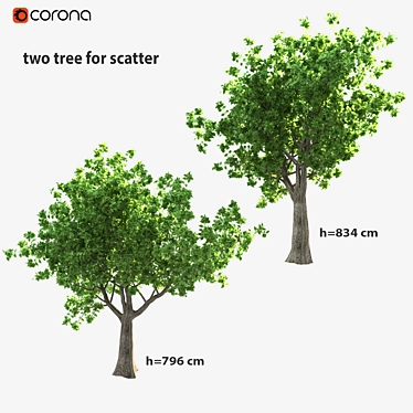 Scatter Duo: Landscape Trees 3D model image 1 
