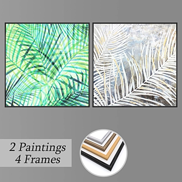 Elegant Wall Art Set 3D model image 1 