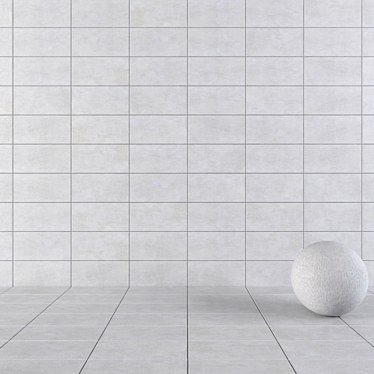 Savoy Grey Concrete Wall Tiles: Multi-Texture, 30x60 cm 3D model image 1 