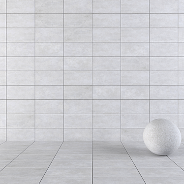 Savoy Gray Concrete Wall Tiles 3D model image 1 