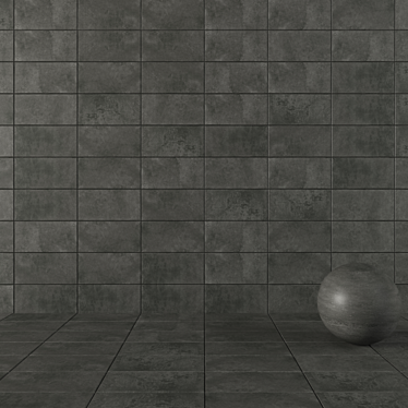 Suite Anthracite Concrete Wall Tiles 3D model image 1 