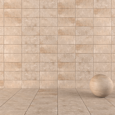 Modern Concrete Wall Tiles 3D model image 1 