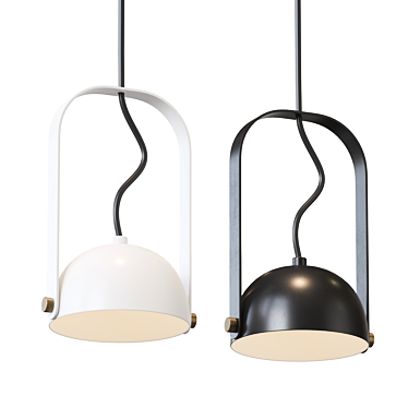 Sleek LED Pendant Lamp: Lampatron Kenna 3D model image 1 