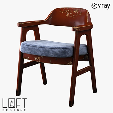 LoftDesigne 31854 Wooden Chair 3D model image 1 