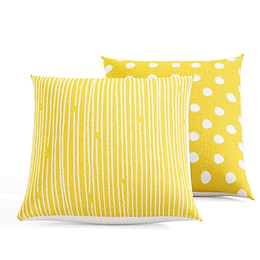 Vibrant Fabiela Pillow: Modern Style & Colorful Image Enhancement 3D model image 1 