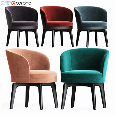 Fendi Casa Doyle Dining Chair: Elegant and Stylish Seating 3D model image 1 