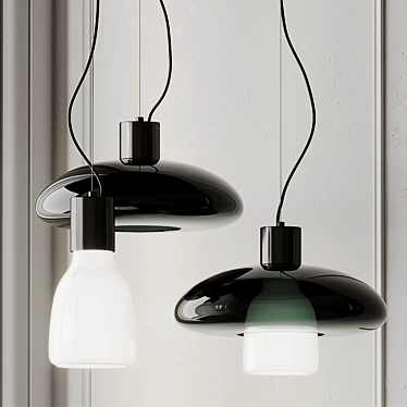 ACQUERELLI Pendant Light: Elegant Lighting Solution from Bonaldo 3D model image 1 