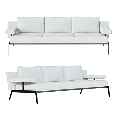 Most Triple Sofa 3D model image 1 