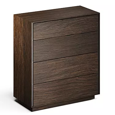 Lecki Chest Of Drawers, Walnut & Stainless Steel