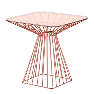 Sleek Glass Tern Table 3D model image 1 