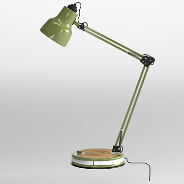 Sleek Greensteel Lamp 3D model image 1 
