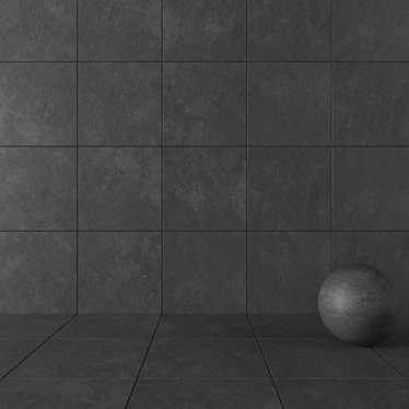  Cumulus Black Concrete Wall Tiles 3D model image 1 