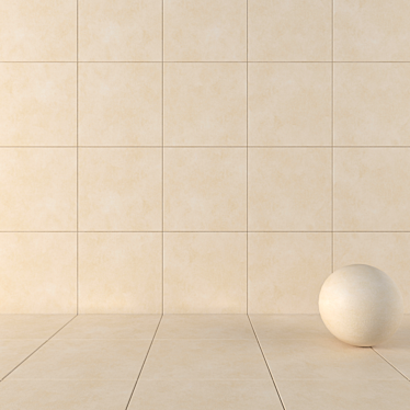 Galaxy Cream Concrete Wall Tiles 3D model image 1 