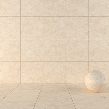 Nirvana Beige Concrete Wall Tiles 3D model image 1 