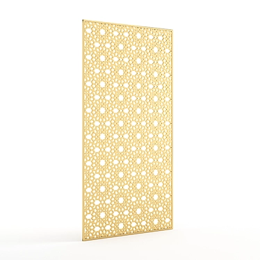 Elegant Brass Decorative Partition 3D model image 1 