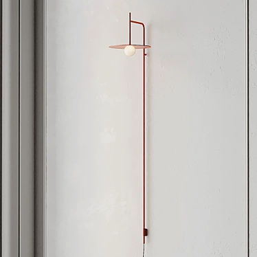 Sleek Steel Wall Sconce: TEMPO by Vibia 3D model image 1 