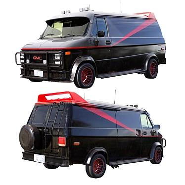 Classic A-Team Van: GMC Vandura 1983 3D model image 1 