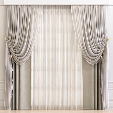 Revamped Curtain: Streamlined Design 3D model image 1 