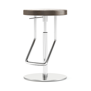 Height-Adjustable Thonet Stool: Stylish and Ergonomic 3D model image 1 