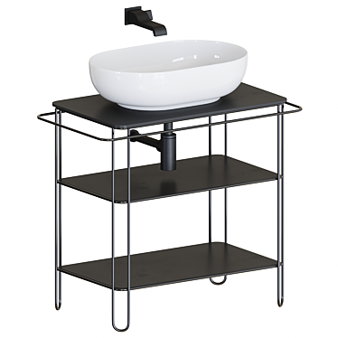 Filo 75: Stylish Ceramic Washstand 3D model image 1 