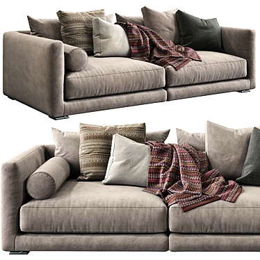 Modern Poliform Bristol Sofa 3D model image 1 