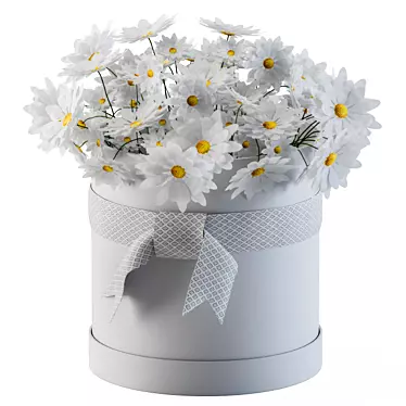 Ethereal White Blossom Bouquet 3D model image 1 