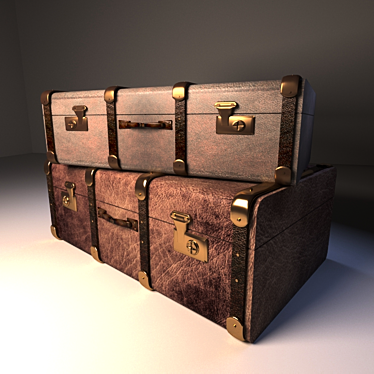 Leather Travel Bags 3D model image 1 