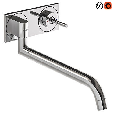 AXOR UNO Wall-Mounted Kitchen Mixer 3D model image 1 