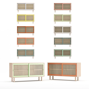 Colonel STRAW Sideboard Set: Stylish Storage Solution 3D model image 1 