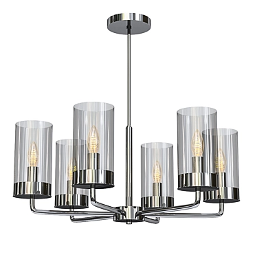 Honnor Chrome Chandelier 3D model image 1 