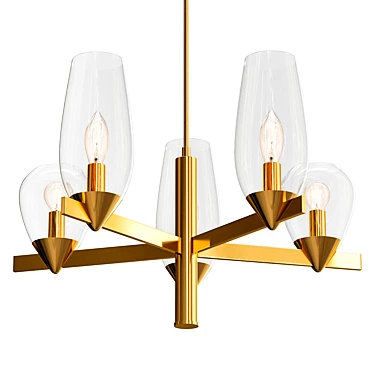  Houston 5-Lamp Chandelier 3D model image 1 