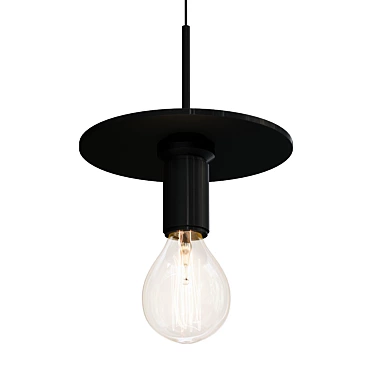 Modern Black Pendant Light 3D model image 1 