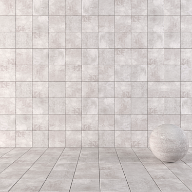 Ares Grey Concrete Wall Tiles 3D model image 1 