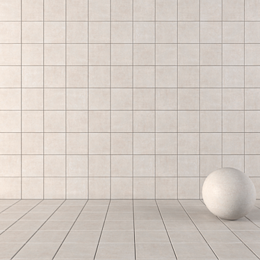 Concrete Grey Wall Tiles 3D model image 1 