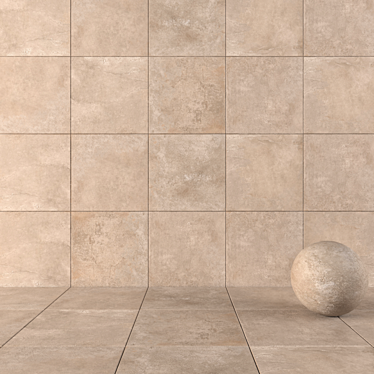Taupe Suite Concrete Wall Tiles 3D model image 1 