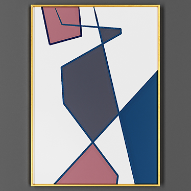 Elegant Framed Artwork: 00044-21 3D model image 1 