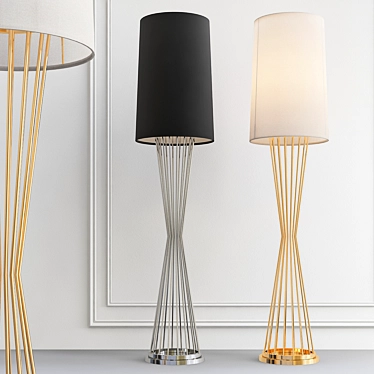 Elegant Eichholtz Holmes Floor Lamp 3D model image 1 