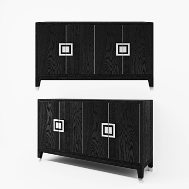 Sleek Milano 4-Door Sideboard 3D model image 1 