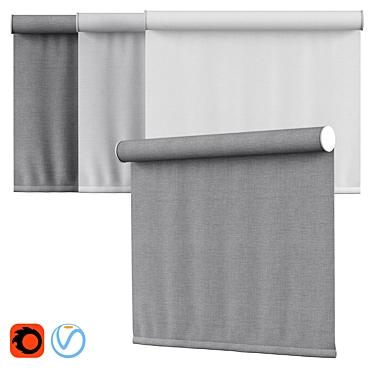 Bali Roller Blind: Customizable & Stylish 3D model image 1 