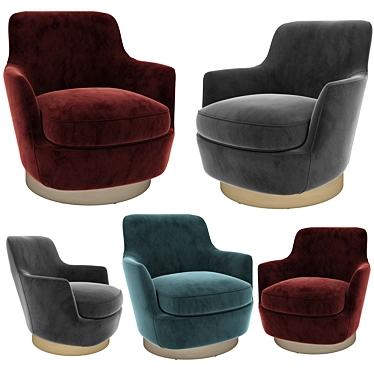 Elevated Elegance: Jacques Armchair 3D model image 1 