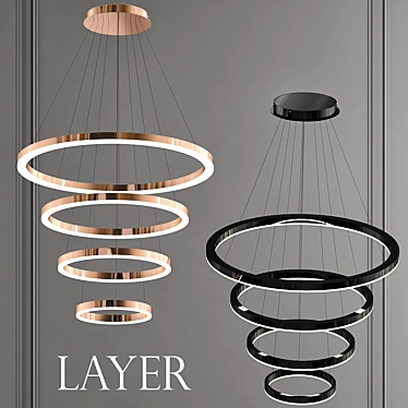 Layer Pendant Light: Modern Design, Multiple Formats 3D model image 1 