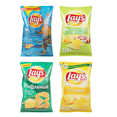 Delicious Variety Pack of Chips 3D model image 1 