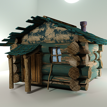 Charming Cottage with Broken Door 3D model image 1 