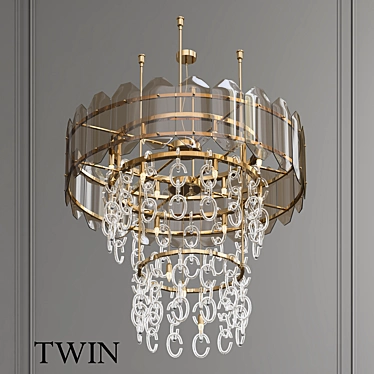 TWIN Pendant Light: Stylish and Versatile 3D model image 1 