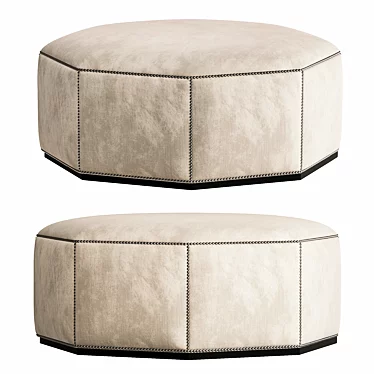 Luxury Gosling Ottoman: Elegant and Comfortable 3D model image 1 