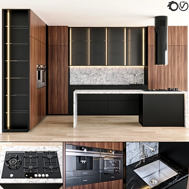 Siemens Kitchen 17: Stylish and Efficient 3D model image 1 