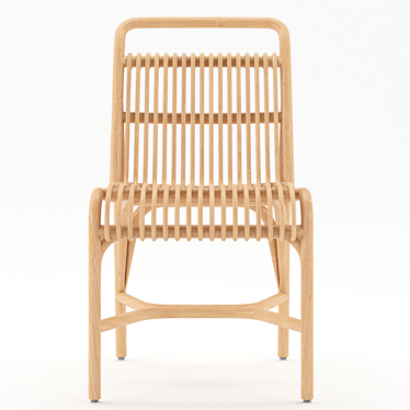 Gata Rattan Chair - Stylish & Size-Savvy 3D model image 1 