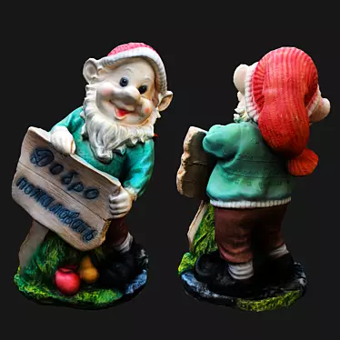 Whimsical Garden Gnome 3D model image 1 