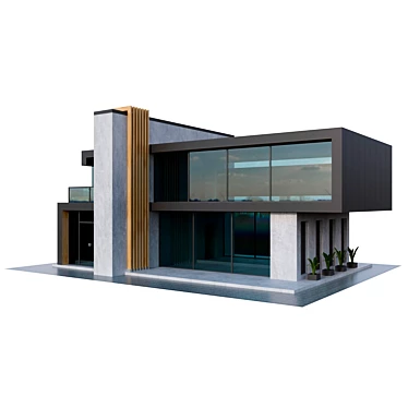 Contemporary Dream Home 3D model image 1 