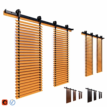 Stylish Window Shutters: Enhance Your Home 3D model image 1 